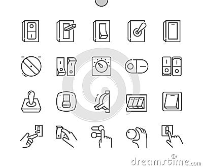 Switch. Light switch. Connection button. Vector Illustration