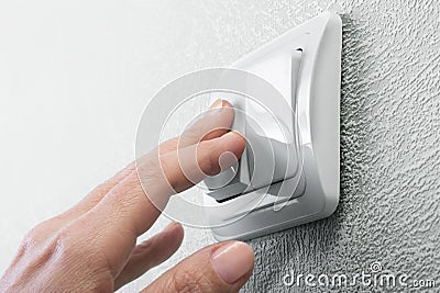 Switch off light Stock Photo