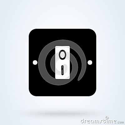 Switch on or off. Toggle to enable or disable. Switcher on device to control mode. switch single icon. vector symbol stock Vector Illustration