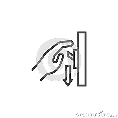 Switch off after use line icon Vector Illustration