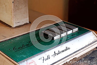 Switch opening and closing of antique fans. Editorial Stock Photo