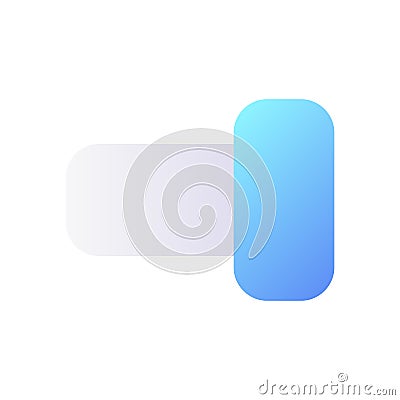 Switch on pixel perfect flat gradient color ui icon Vector Illustration