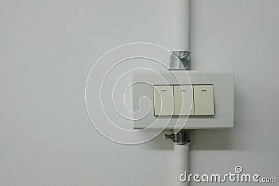 Switch on, turn off the lights Stock Photo