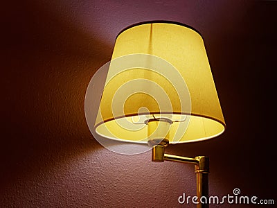 Switched on tablet lamp Stock Photo