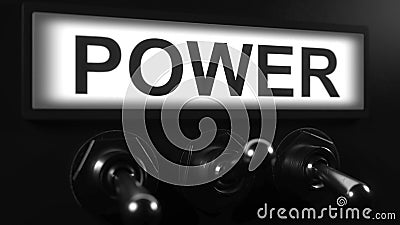 Switching power switch conceptual 3D rendering Stock Photo