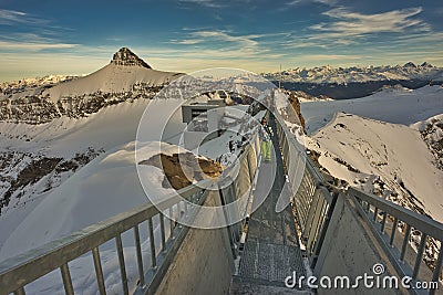 Switzerland Canton of Vaud Col de Pillon Glacier 3000, Diableret Stock Photo