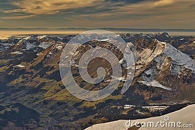 Switzerland Canton of Vaud Col de Pillon Glacier 3000, Diableret Stock Photo