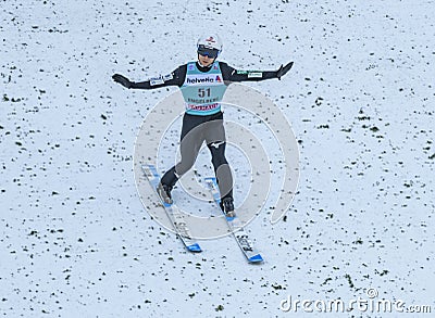 Switzerland: FIS Skisprung Weltcup 2020 Editorial Stock Photo