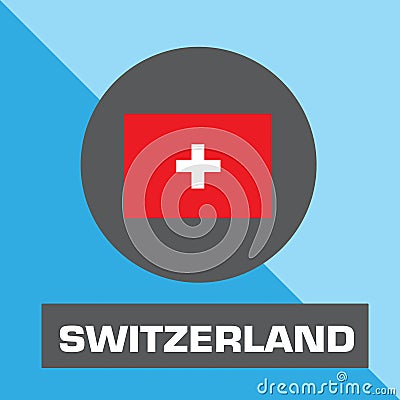 Switzerland flag vector Vector Illustration