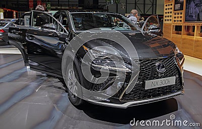 Switzerland; Geneva; March 9, 2019; Lexus NX 300h; The 89th International Motor Show in Geneva from 7th to 17th of March, 2019 Editorial Stock Photo