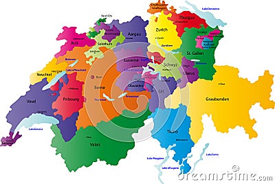 Switzerland Map Stock Photo - Image: 6216290