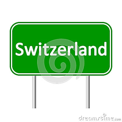 Switzerland road sign. Stock Photo