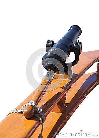 Swivel gun on deck Stock Photo