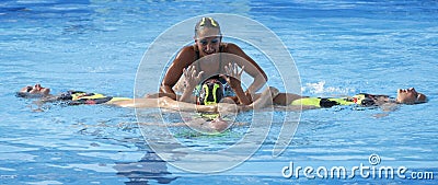 SWM: World Championship women's team sychronised swimming Editorial Stock Photo