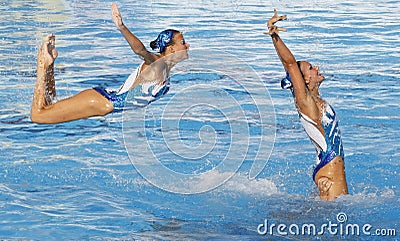 SWM: World Championship women's team sychronised swimming Editorial Stock Photo