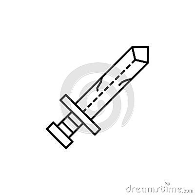 sword, antiques icon. Simple line, outline vector elements of archeology for ui and ux, website or mobile application Stock Photo