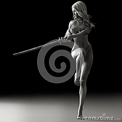 Sword dancer Stock Photo