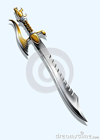 Sword - Dragon Stock Photo