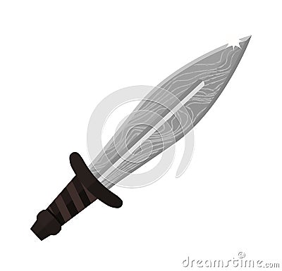 Sword game war weapon flat icon Vector Illustration