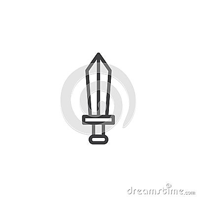 Sword outline icon Vector Illustration