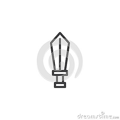 Sword outline icon Vector Illustration