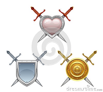 Sword and shield Vector Illustration