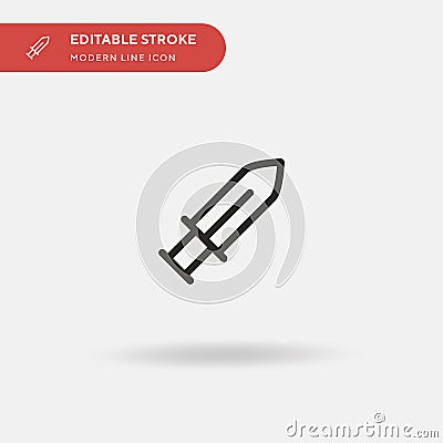 Sword Simple vector icon. Illustration symbol design template for web mobile UI element. Perfect color modern pictogram on Stock Photo