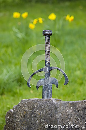 Sword in the Stone in Taunton, Somerset Editorial Stock Photo