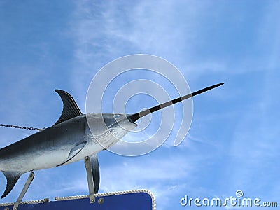 Swordfish in the sky Stock Photo