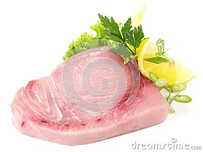 Swordfish Steak raw Stock Photo