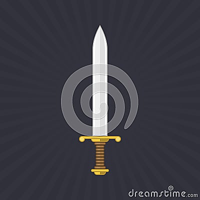 Swords vector icon. Vector Illustration