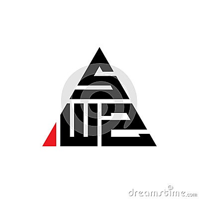 SWZ triangle letter logo design with triangle shape. SWZ triangle logo design monogram. SWZ triangle vector logo template with red Vector Illustration