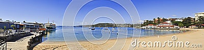 Sy Manly Beach Ferry Day Pan Stock Photo