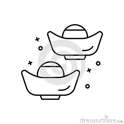 Sycee, ingot icon. Simple line, outline vector Chinese new year icons for ui and ux, website or mobile application Stock Photo