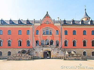Sychrov Castle entrance gate in Czech republic Stock Photo