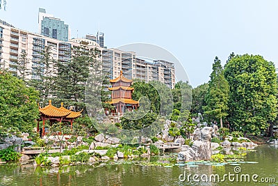 SYDNEY, AUSTRALIA, DECEMBER 30, 2019: View of Chinese garden of friendship in Sydney, Australia Editorial Stock Photo