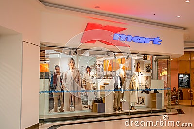Entrance to Kmart retail store in Westfield Miranda Editorial Stock Photo