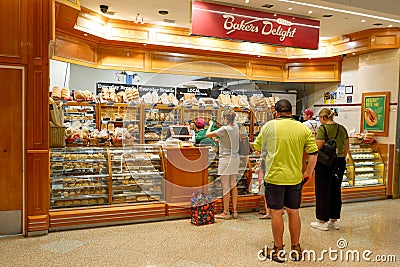 Sydney, Australia 04-10-2019: Exterior view of Bakers Delight bakery Editorial Stock Photo