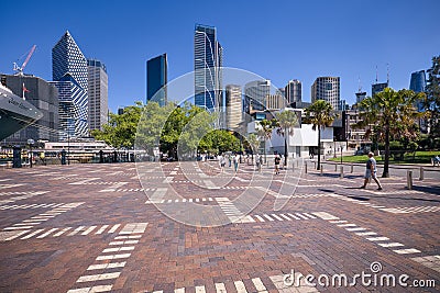 Sydney, Australia, February 23rd, 2023, view of square near Circular Quay area Editorial Stock Photo