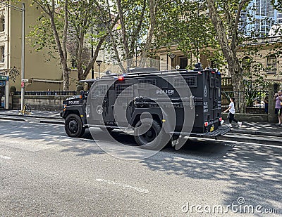 New South Wales Australian Police rescue vehicle on the street. Editorial Stock Photo