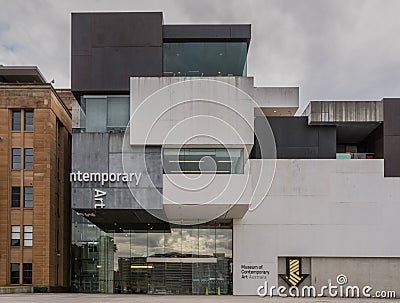 Modern wing of Museum of Contemporary Art, Sydney Australia. Editorial Stock Photo