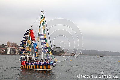 SYDNEY, AUSTRALIA - Show of sailboats Editorial Stock Photo