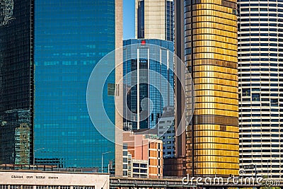 Sydney, Australia - Sky Scrapers Looming Over the Circular Quay Downtown Sydney Stock Photo
