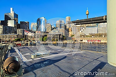 Sydney, Australia. View of the city from the HMAS `Vampire` Editorial Stock Photo