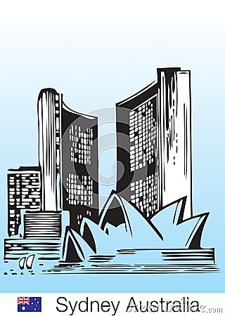 Sydney city skyline Vector Illustration