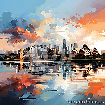 Sydney Harbor skyline Stock Photo