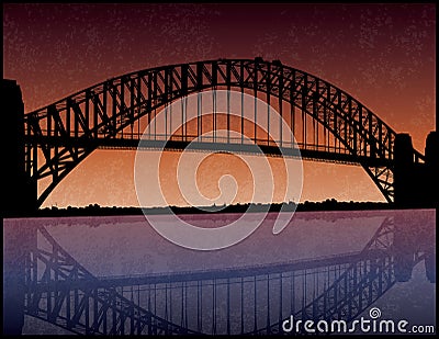 Sydney Harbour Bridge Vector Illustration