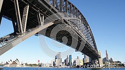 Sydney Harbour Bridge and Opera House Editorial Stock Photo