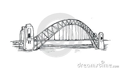 Sydney Harbour Bridge Vector Illustration