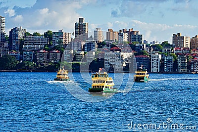 Sydney Harbour Ferries, Circular Quay, Australia Editorial Stock Photo